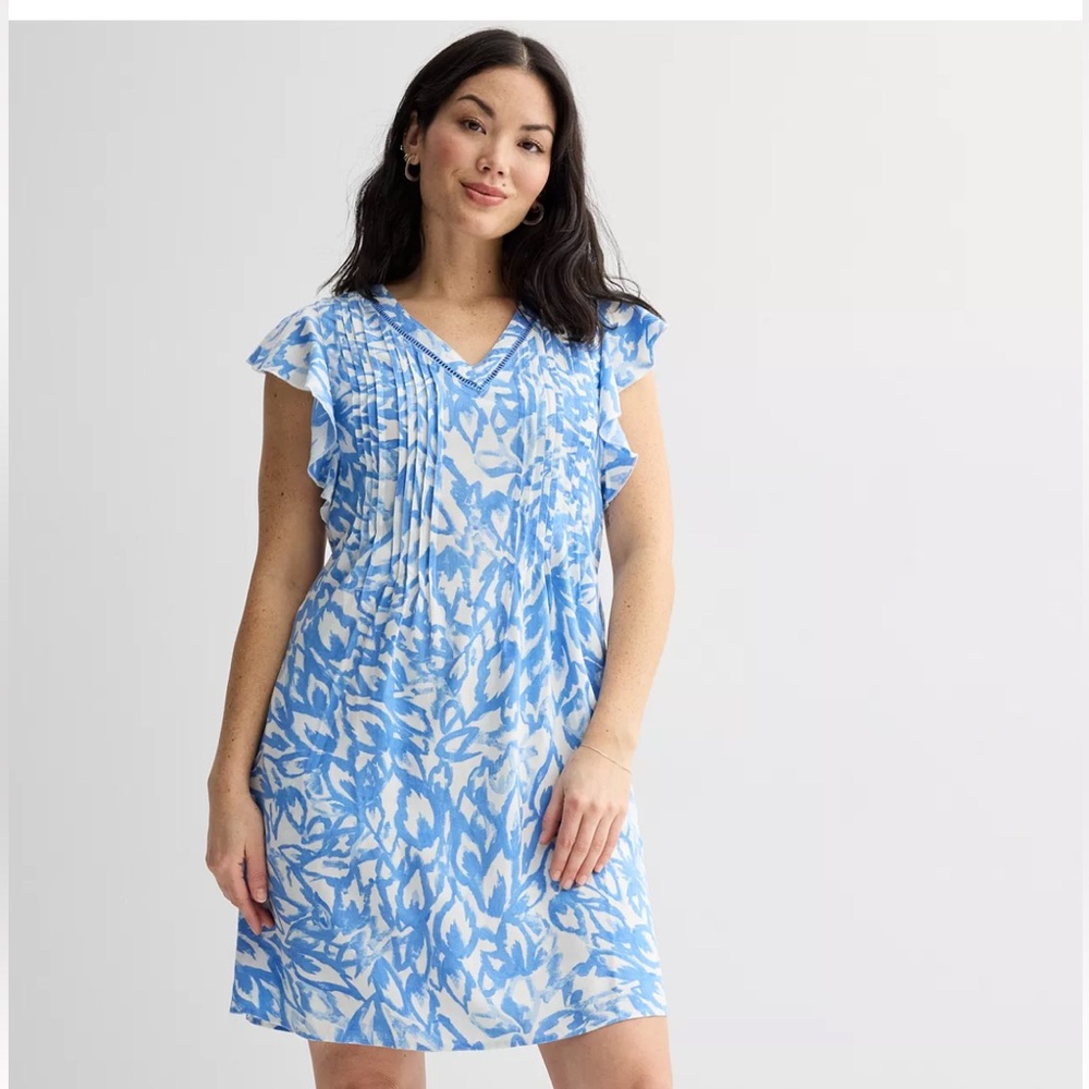 Linen floral Dress